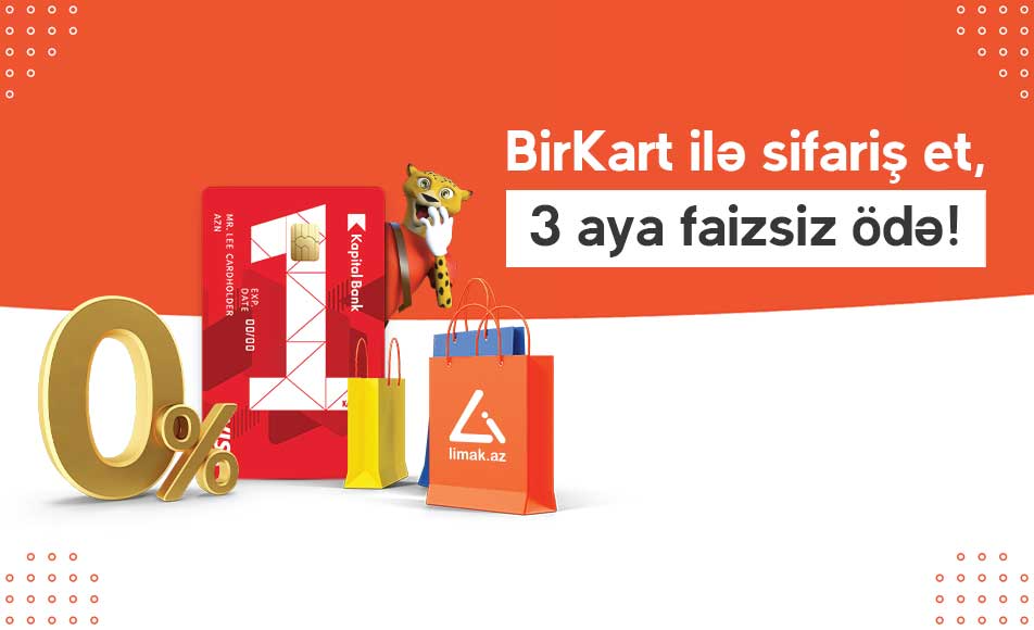 BirKart-la sifariş et, faizsiz ödə!