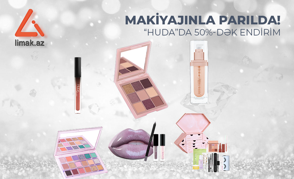 "Huda Beauty" də 50% endirim